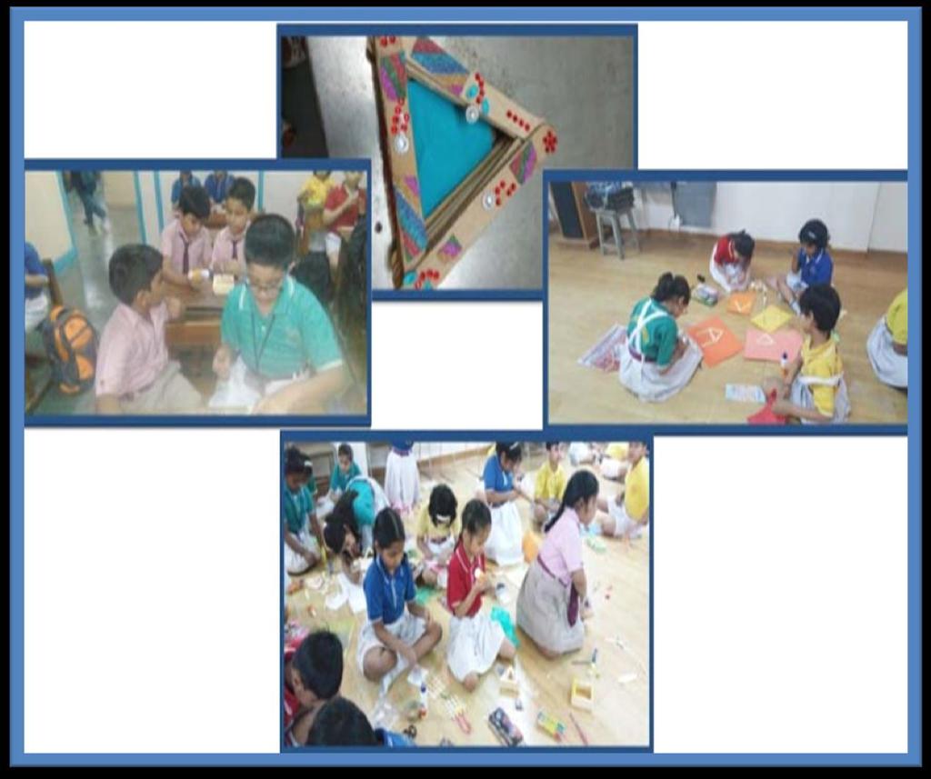 PRIMARY ACTIVITIES FUN WITH STICKS An intra class & inter house activity was conducted on 27 th April 16 in which students had to make any object/figure with help of waste