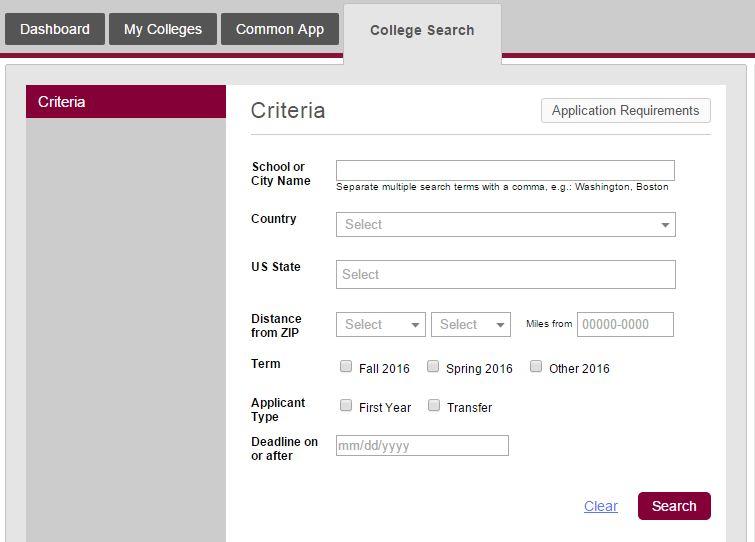 College Search Search for colleges by