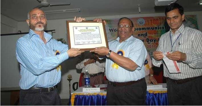 The Techno India NJR WTISD Award-2010 hearby conferred upon Dr.
