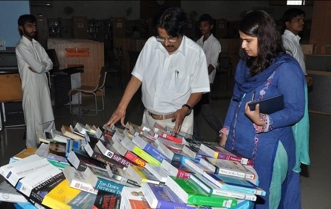 The society organized a book exhibition in the Library Hall of CIIT Lahore. The exhibition was inaugurated by the Director of COMSATS Lahore, Dr. Mahmood Ahmad Bodla along with Dr.