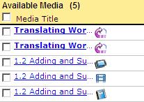 3. Step 1: Start. In Step 1, enter "My First Media Assignment" in the Assignment Name box. Click Next to go to Step 2. 4. Step 2: Select Media and Questions.