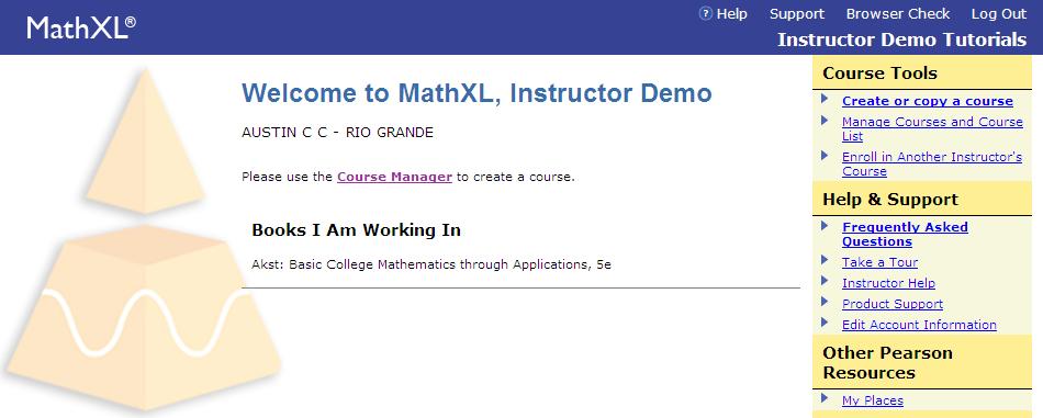 Create a course from scratch Now that you have an instructor account, you can log in to MathXL and create a course.