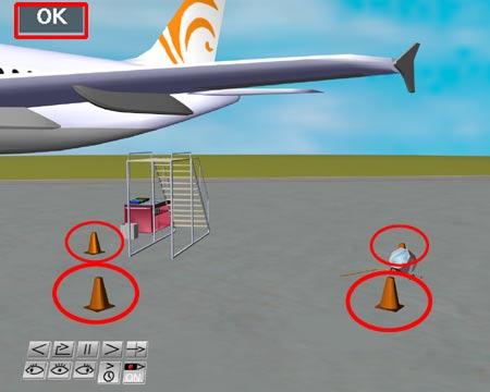 Figure 4: By Clicking on One Safety Barrier, the System Response Is Activated Figure 3: End Situation of the Step one of the safety barriers, the trainee correctly accomplished the step.