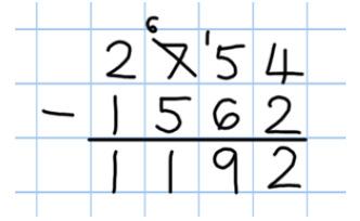 35 into To introduce the compact method, ask children to perform a subtraction with the familiar partitioned column subtraction then display the compact version for the calculation they have done.