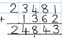 more that two values, carefully aligning place value columns.