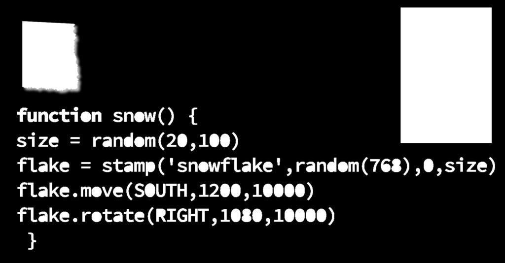 Bitsbox - Activity 4 4 Let s make things more Christmassy by programming snow to fall! We need to create a new function for that. Remember to call the function from inside the main function loop.