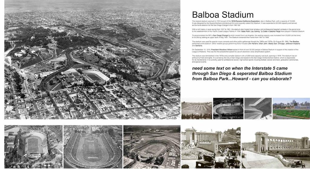 Reclaiming Balboa intends to reconnect a revitalized Plaza de Panama with its historic axis to Balboa Stadium and reconnect San Diego to its history.