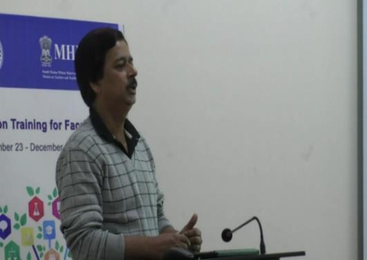 Srama, Head, Department of Sociology, Tezpur University delivered his speech on Organization Culture and Participation. Prof.