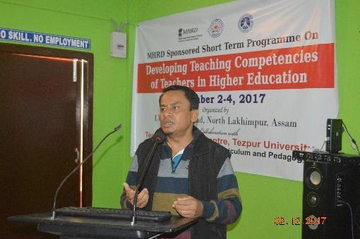 The second session was taken by Prof. Debabrat Das, Department of Business Administration, Tezpur University.
