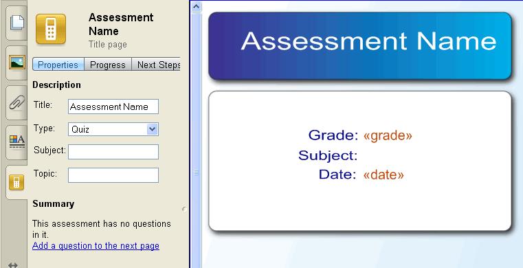 Optionally, creating a generic set of parallel SMART assessments with Titles such as 15 Item Test would work too.
