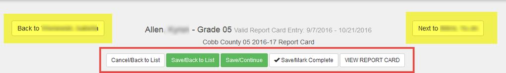 Select a student s report card screen by clicking on the student s name. When the report card displays on the screen, confirm accuracy of all the report card entries.