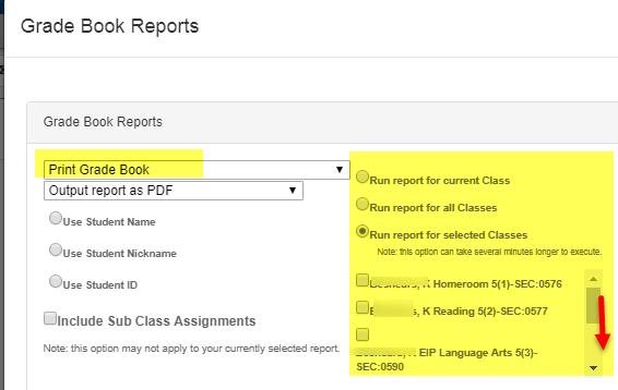 Review the file on screen before printing to confirm all report cards are accurate and complete.