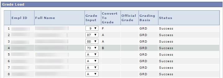 f. The grades are now uploaded to the Grade Roster.