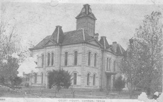 The aging, inadequate structure was demolished in 1935 during the Conroe oil boom; and the modern art-deco style courthouse with its 4th and 5th
