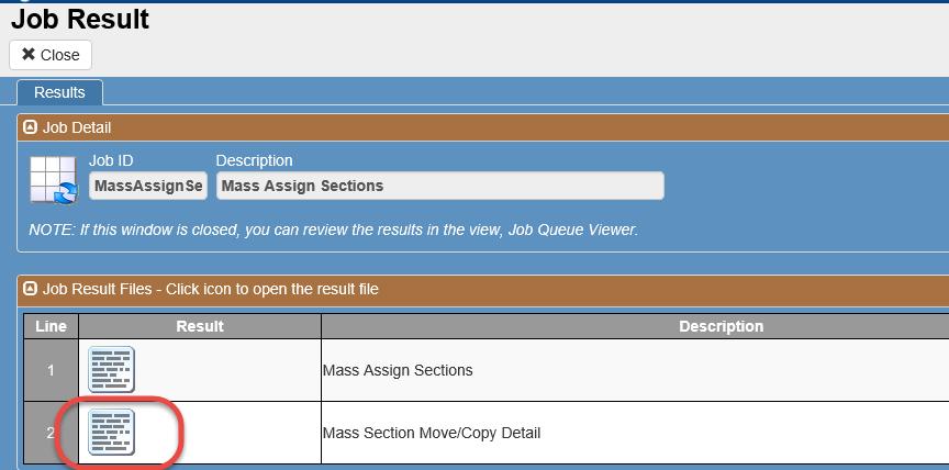 In the Student Action drop down, choose Copy (Copies students from section to section.) 4.