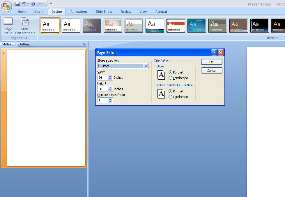 How to set up a poster slide 1. Create a new PowerPoint file Choose Blank Presentation 2.