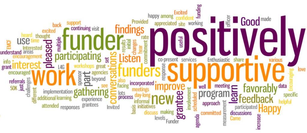 Figure 8 Grantee Description of Co-Funder s Response to Sharing Feedback Data Many responses were very brief and comprised of only one or two words.