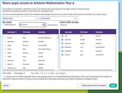 3. Share access to Achieve SATs Success with pupils Achieve SATs Success can be accessed by you and your pupils at home or at school from any computer, tablet or phone which is connected to the