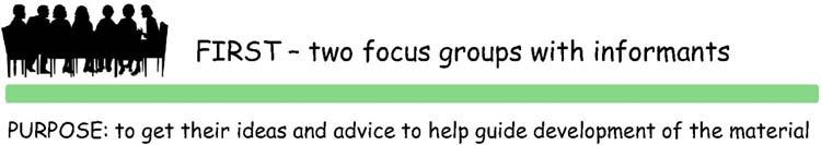 CHAPTER 6: Should you do individual interviews or focus groups? 87 6-6-c. Example of a project that combines focus groups and interviews.