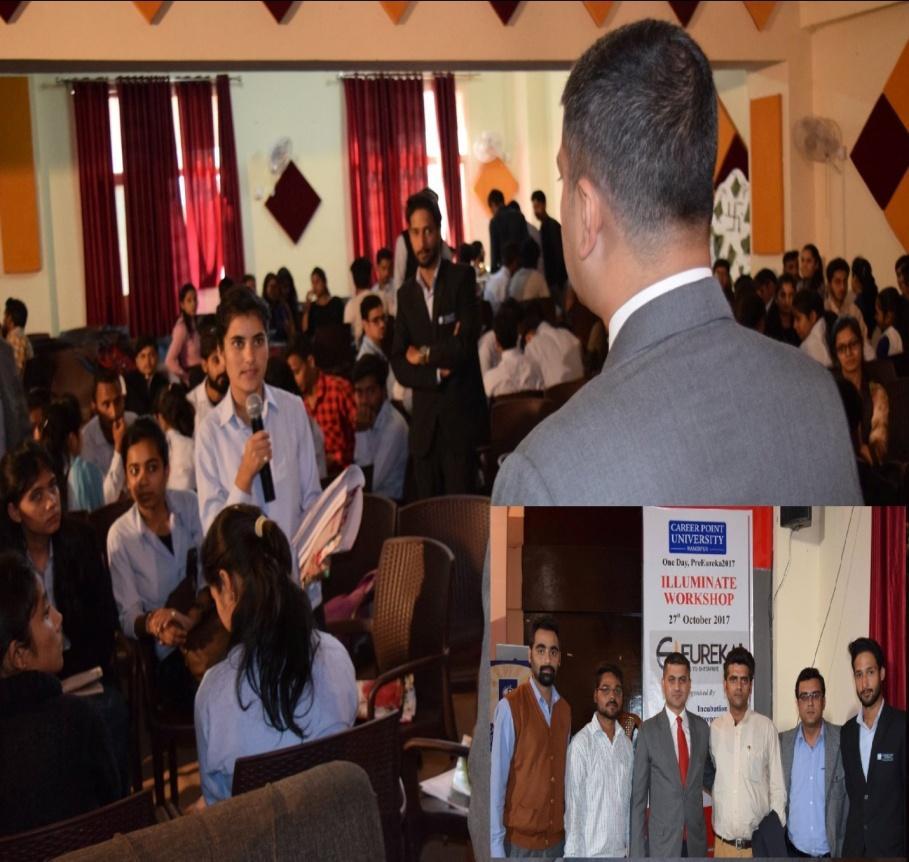 One-day workshop by Incubation and Entrepreneur Cell of Career Point University in collaboration with E-Cell of IIT Bombay The Incubation and Entrepreneur Cell of Career Point University organized