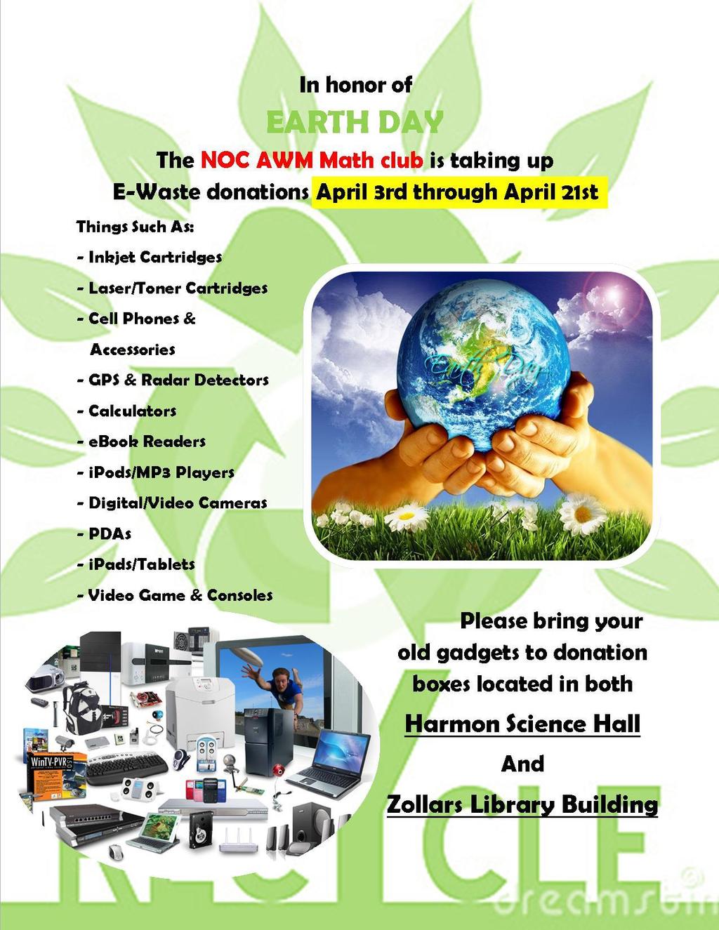 E-Waste donations wanted April