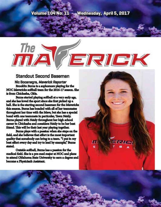 Click on the image above to view the April 5 issue of The Maverick online.