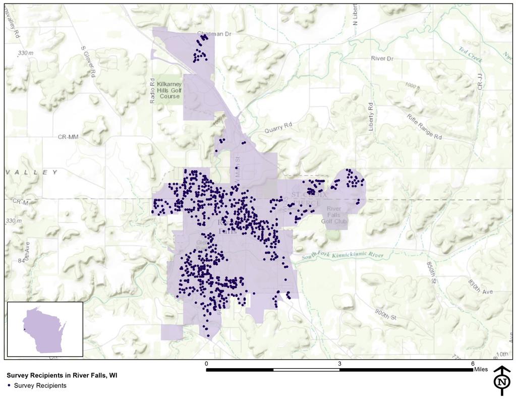 Figure 1: Location of Survey Recipients Survey Administration and Response Selected households received three mailings, one week apart, beginning on May 25, 2015.