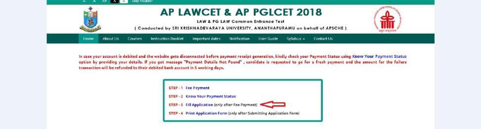 Step 3: FILL APPLICATION The candidate can start filling the application by