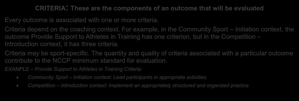 Program Manage a Program The outcomes that apply in a specific coaching situation depend on the coaching context.