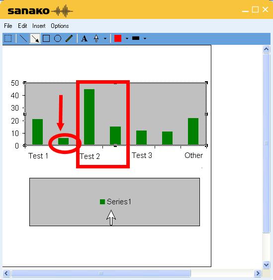 Note: The Video Stream function requires the installation of Sanako Video Live. WHITEBOARD The Whiteboard is a tool that allows users to make annotations onto selected images.