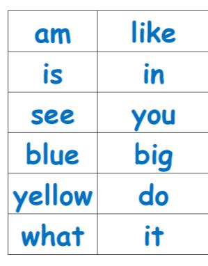 ) Practice sight words flash cards (full set available to download on website!