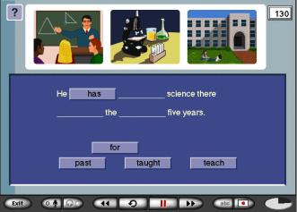 Focus Exercises In this lesson you can practice forming sentences. 1. Click and drag the words to form a sentence. 2.