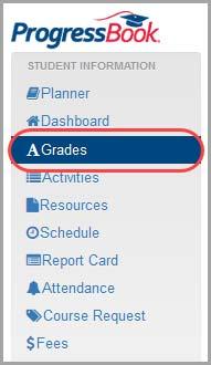 Student Information Viewing Grades 1. To see your grade averages per course, on the navigation bar, click Grades. 2.