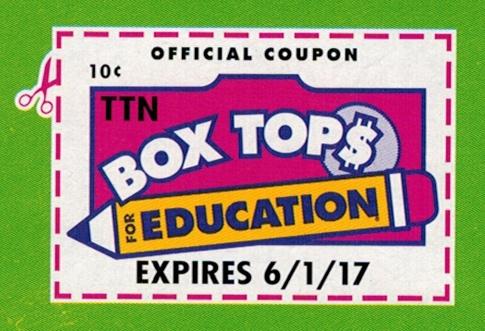 Box Tops for Education The PE department is collecting Box