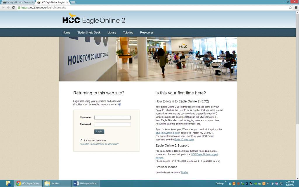 Things to Know Before You Start the Online Course This course is administered online on HCC Eagle Online 2 portal.