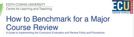 Benchmarking to support the Major Course Review Institutional benchmarking (publicly available data) to be supplied by Strategic Information Services Student Progress and Outcomes Course retention
