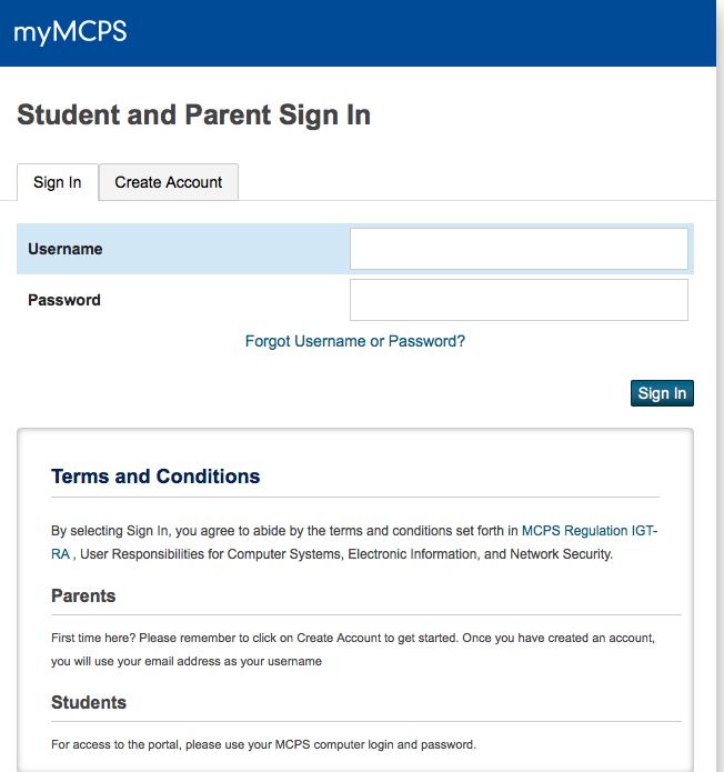 Go to MyMCPS Portal to Register Use this link http://portal.mcpsmd.org 1.