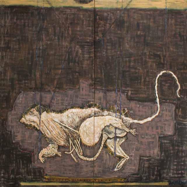 : Scamper, 2007 oil and wax on canvas 240 x 240 cm A MAITLAND