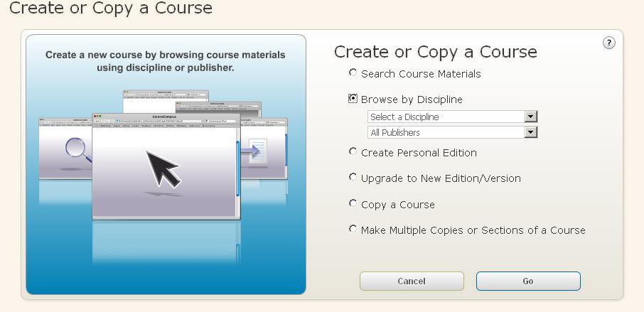 Create your first course To create your first course: 1. Click Create your New Course under MyLab / Mastering New Design: 2. Select course materials (see Select course materials on page 3)