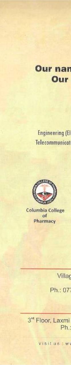 Acknowledgement Columbia