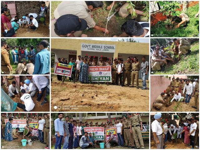 Tree Plantation: almost to 70 to 80 trees were planted in the whole
