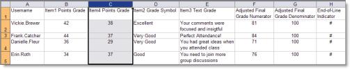1 Importing grades You can enter grades in another application and import them into the Learning Environment using a CSV or TXT file.