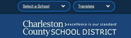 If you need a language other than English in the CCSD website, click on Translate in the top left corner.