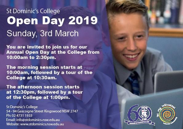 Open Night Details Tuesday 19 March 2019 5.00-8.