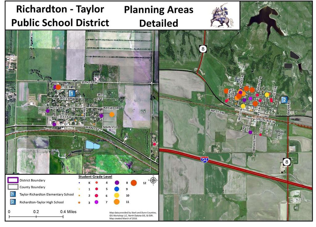 10 Planning Areas Detailed Zoomed into both communities Displays the power of GIS data and