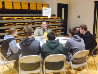 Students had the opportunity to meet in small groups with the community partners in an advising session and discuss the students career aspirations