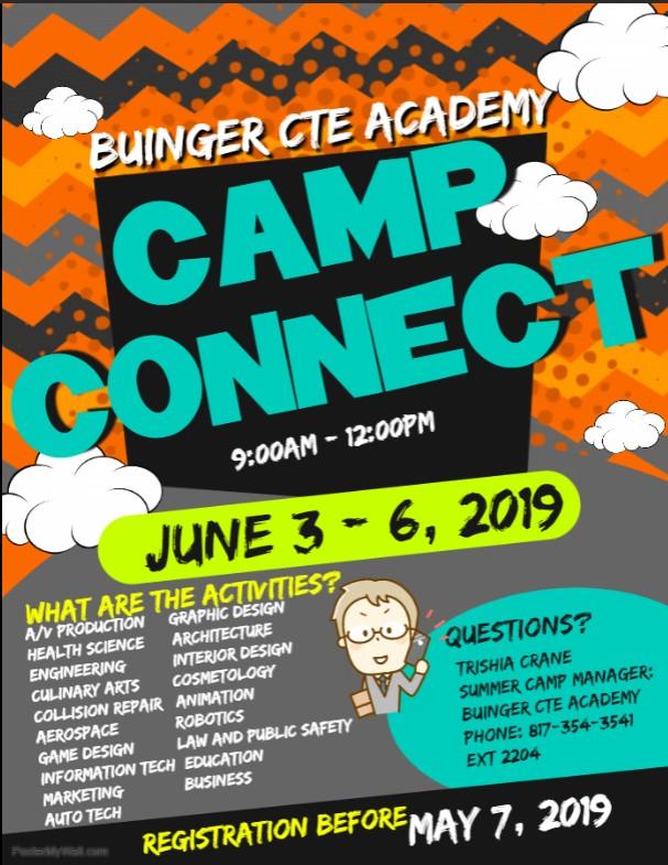 Camp Connect The kids always love going to the Buinger Academy to see what types of specialty classes they can take in high school.