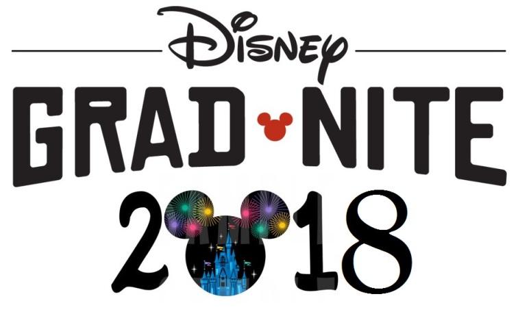 GRADNITE CELEBRATION California Adventure Exclusive Senior Party Tuesday, June 5, 7:00 pm departure, Exclusive Senior Party at California Adventure 9:00 pm to 2:00 am, returning to CV approximately