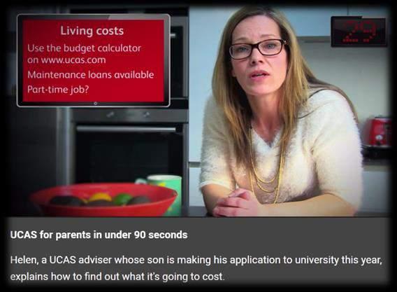 New videos for parents UCAS has developed four videos on key topics: The UCAS process INSURANCE = you would be happy