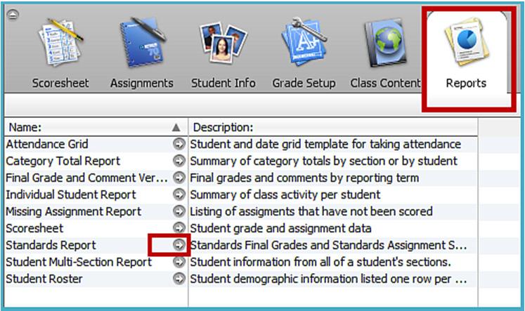 Gradebook and Standards-Based Report Cards When the grading period comes to a close, teachers are required to enter proficiency levels for all of the standards for all of their students.